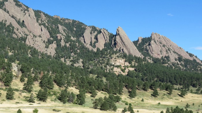 The Flatirons west of Boulder, CO